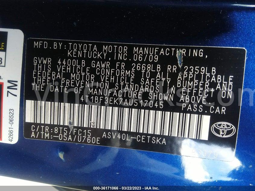 4T1BF3EK7AU517045