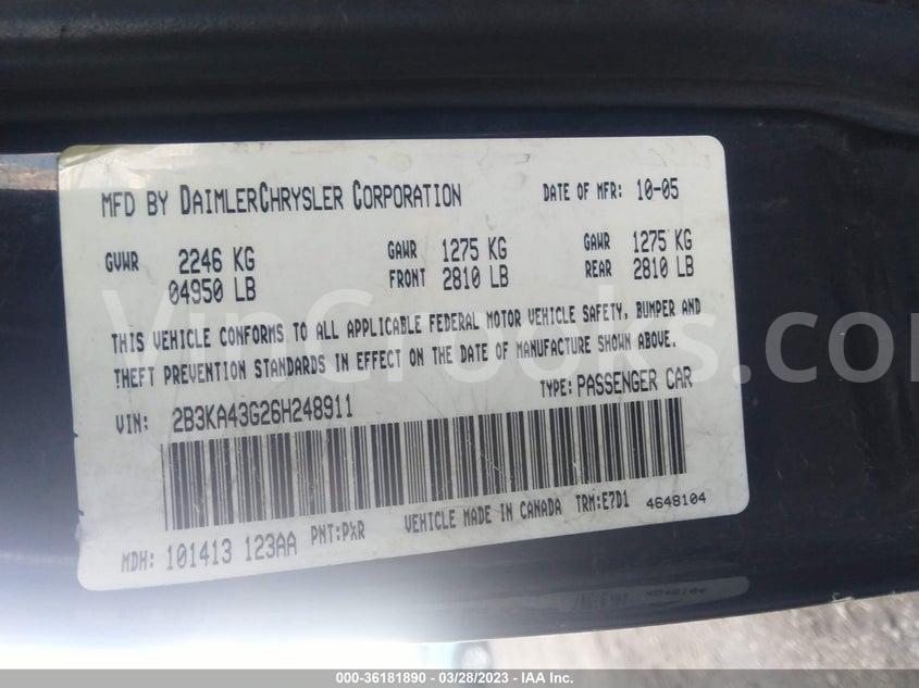 2B3KA43G26H248911