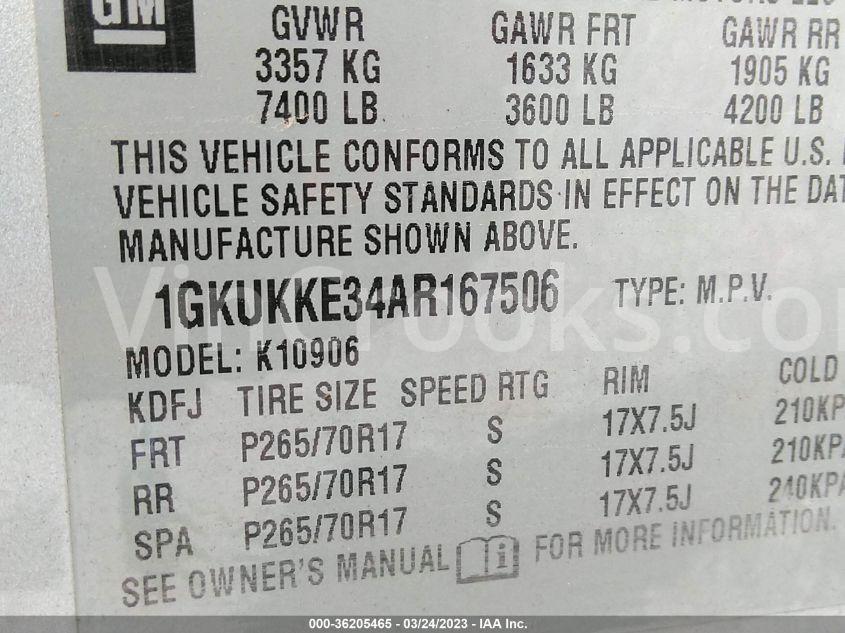 1GKUKKE34AR167506