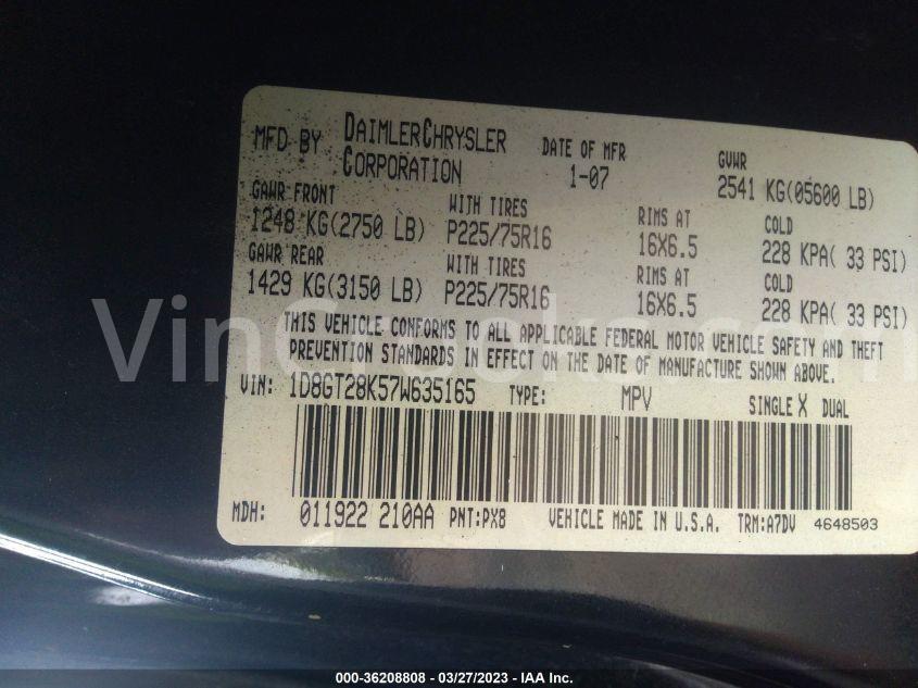 1D8GT28K57W635165