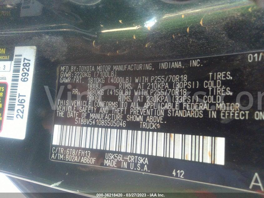 5TBBV54108S505046