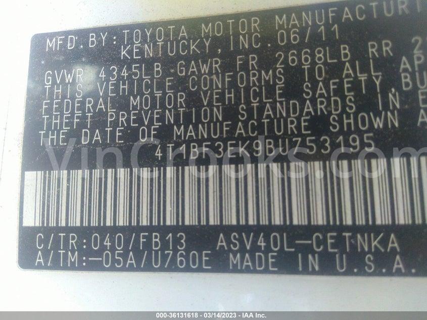 4T1BF3EK9BU753195