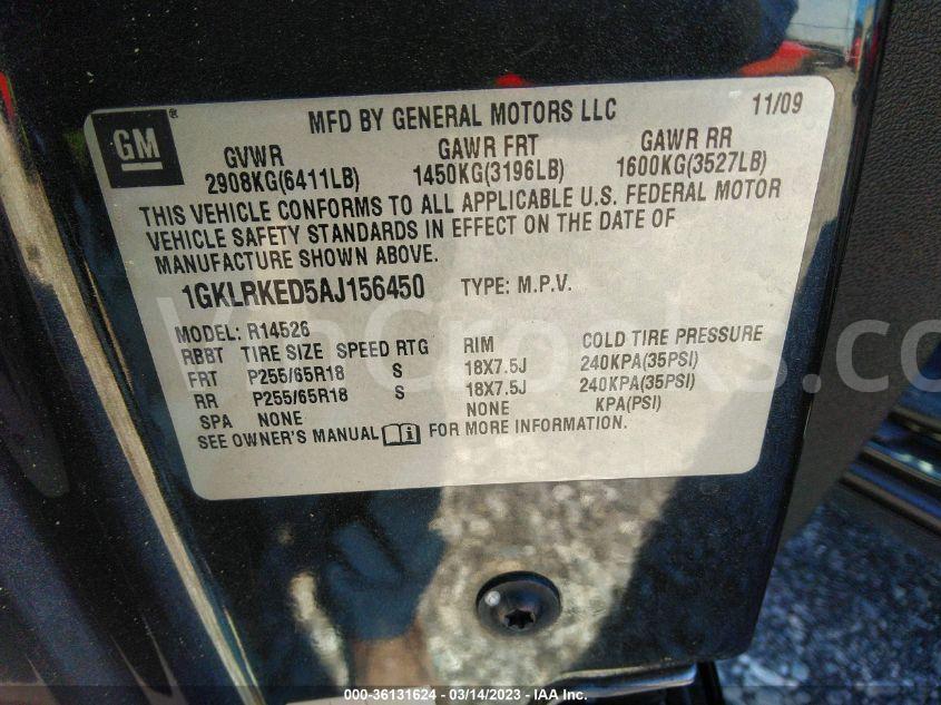 1GKLRKED5AJ156450