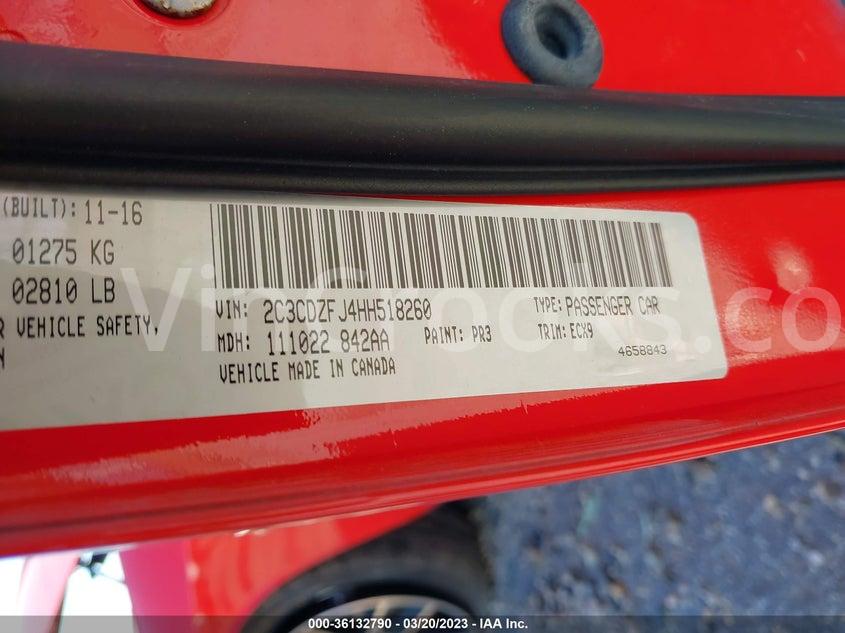 2C3CDZFJ4HH518260