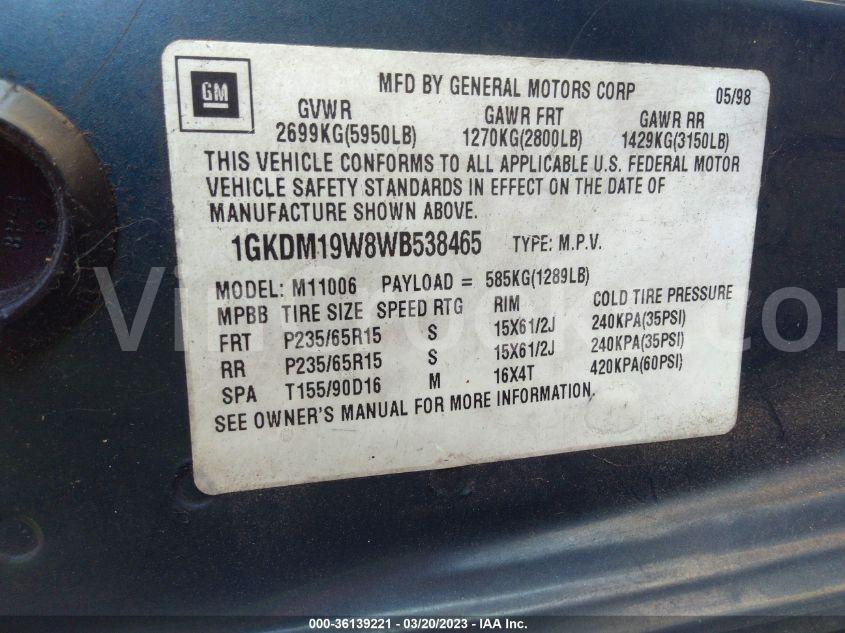 1GKDM19W8WB538465