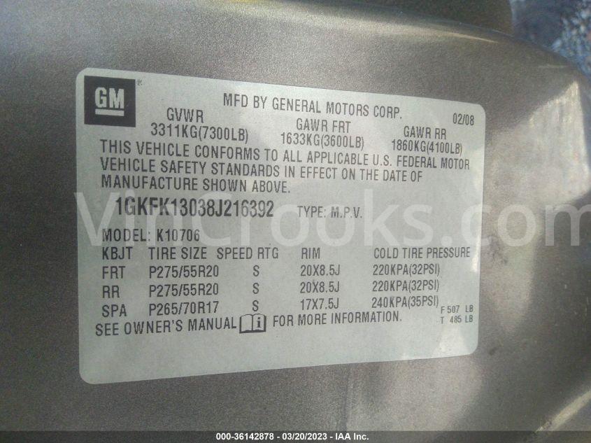 1GKFK13038J216392