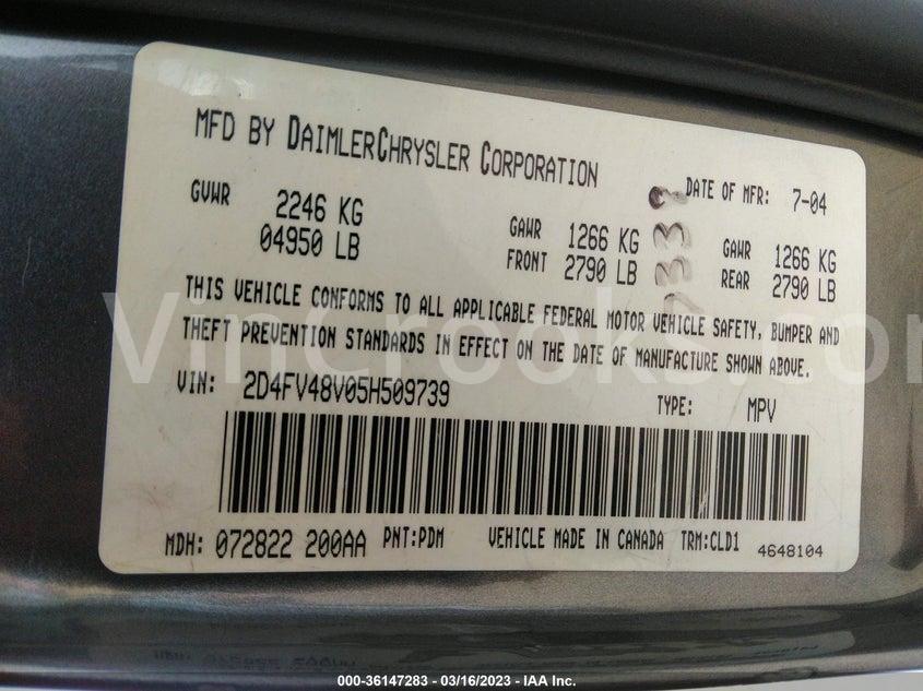 2D4FV48V05H509739