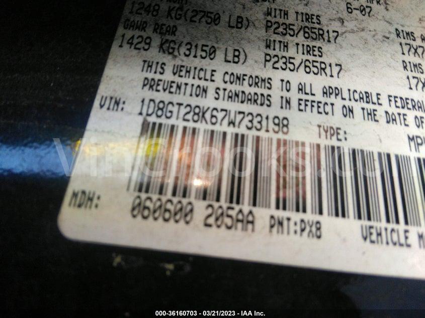 1D8GT28K67W733198