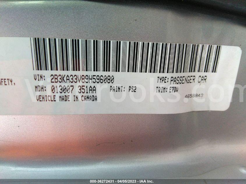 2B3KA33V89H596080