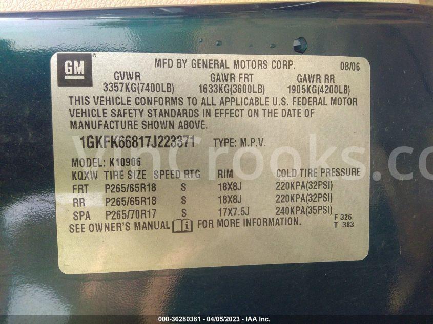 1GKFK66817J223371