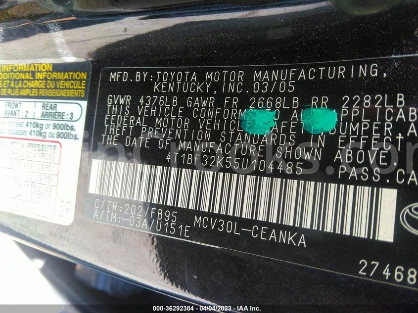 4T1BF32K55U104485