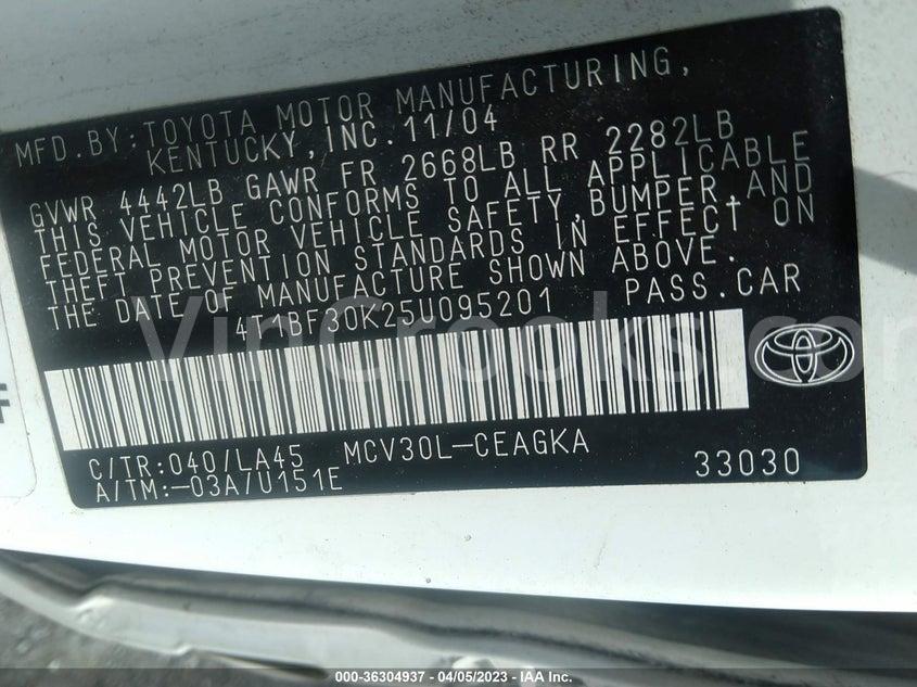 4T1BF30K25U095201