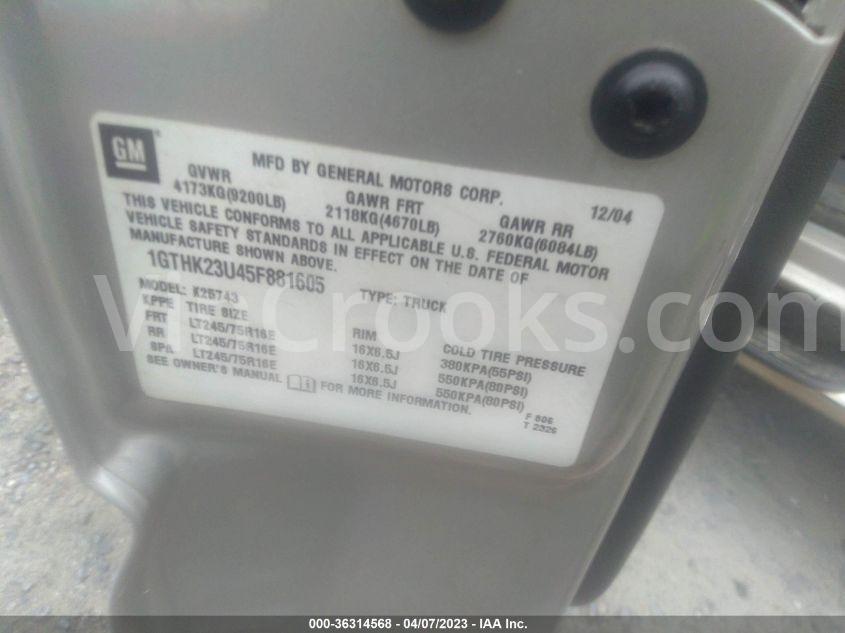 1GTHK23U45F881605