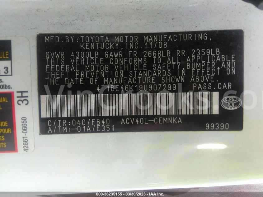 4T1BE46K19U907299