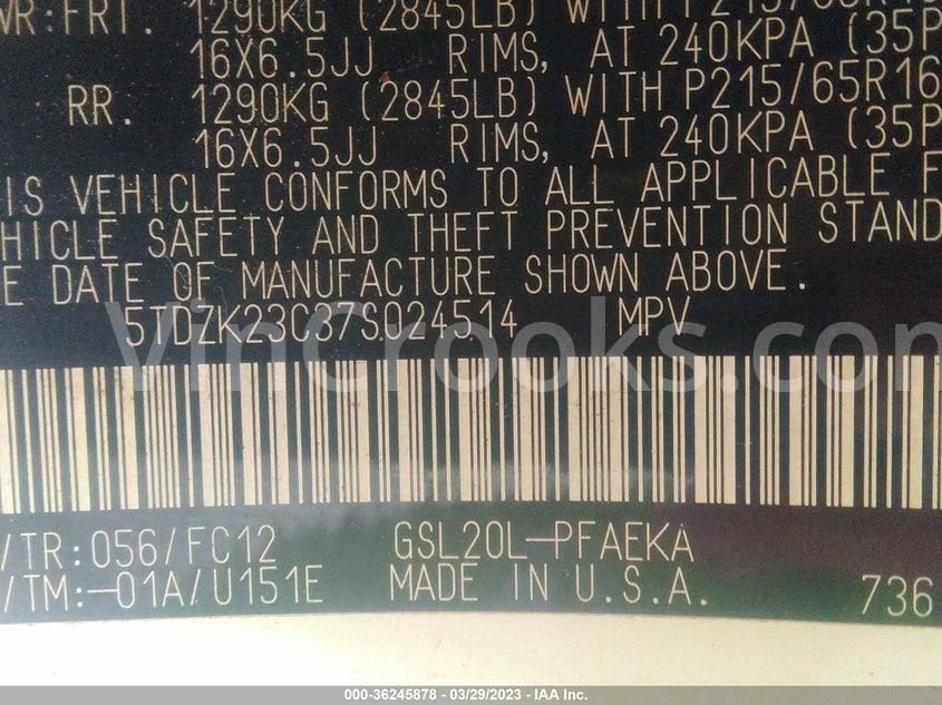 5TDZK23C37S024514