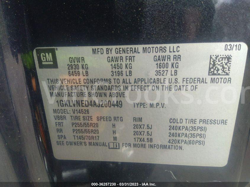 1GKLVNED4AJ200449