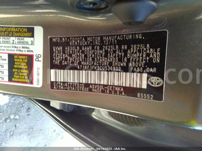 4T1BF1FK9CU536802