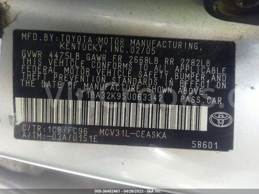 4T1BA32K95U063342