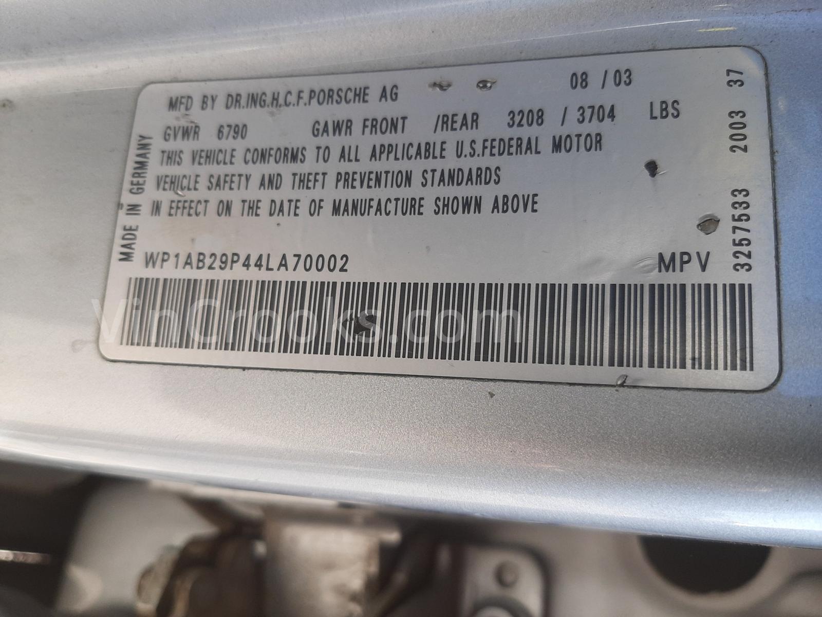 WP1AB29P44LA70002
