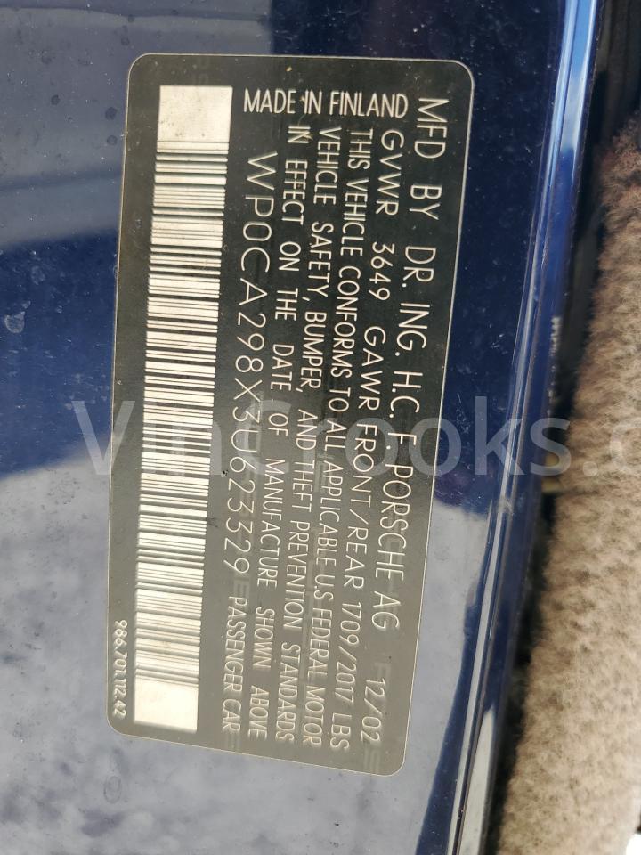 WP0CA298X3U623329