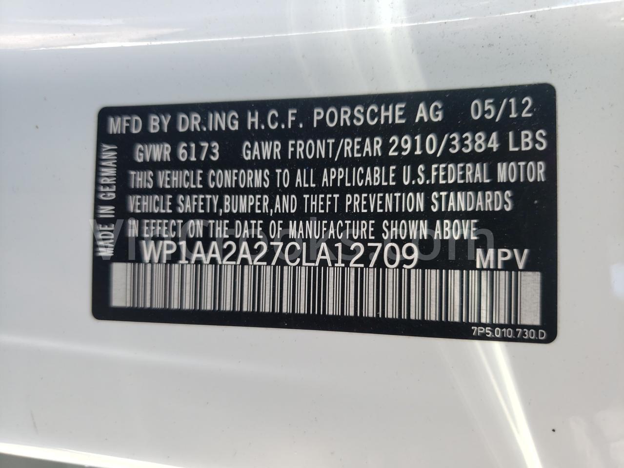 WP1AA2A27CLA12709