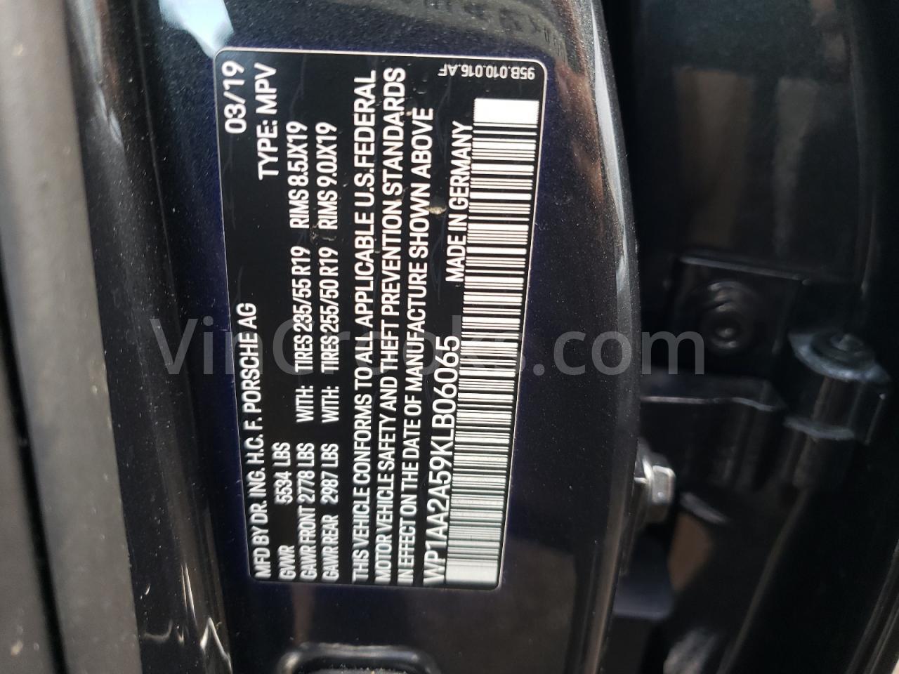 WP1AA2A59KLB06065