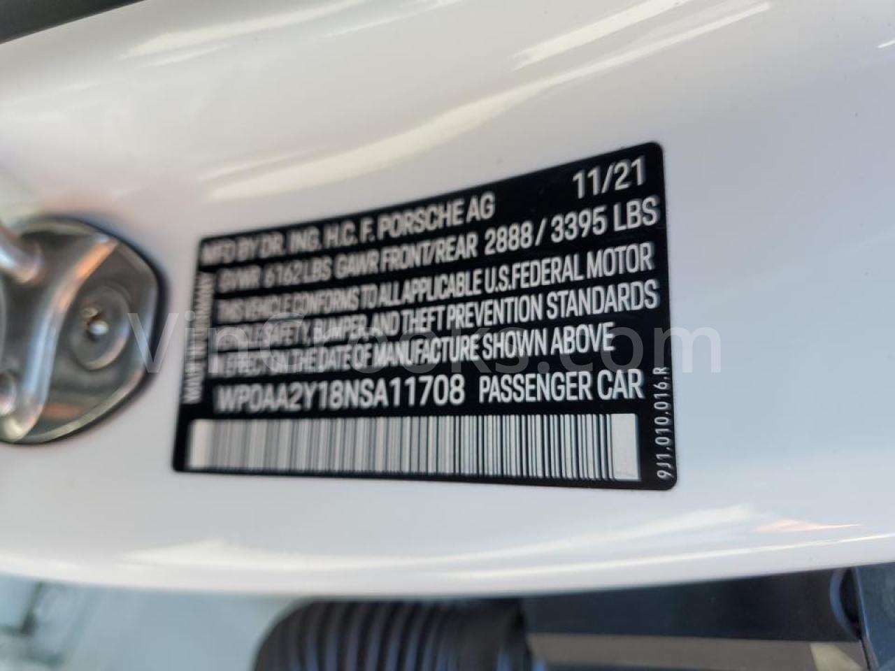 WP0AA2Y18NSA11708