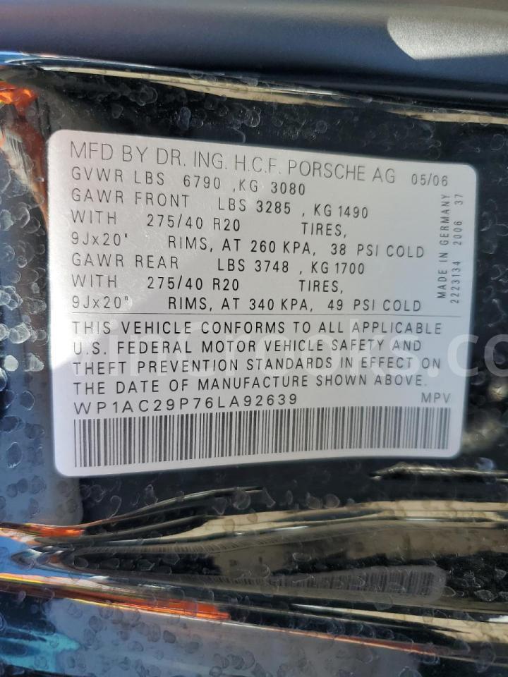 WP1AC29P76LA92639