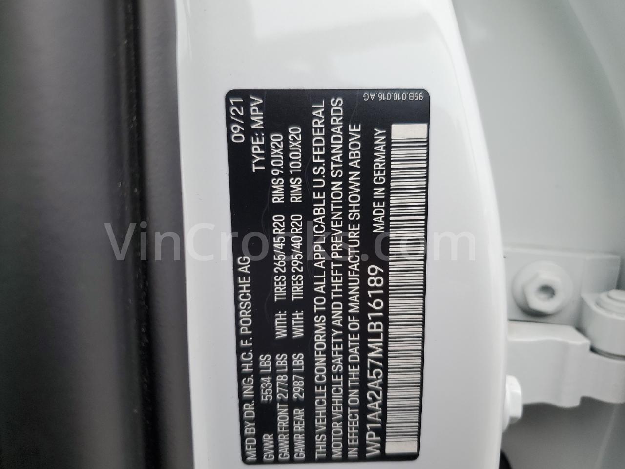 WP1AA2A57MLB16189