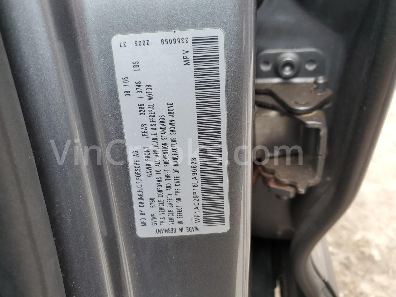 WP1AC29P16LA90823