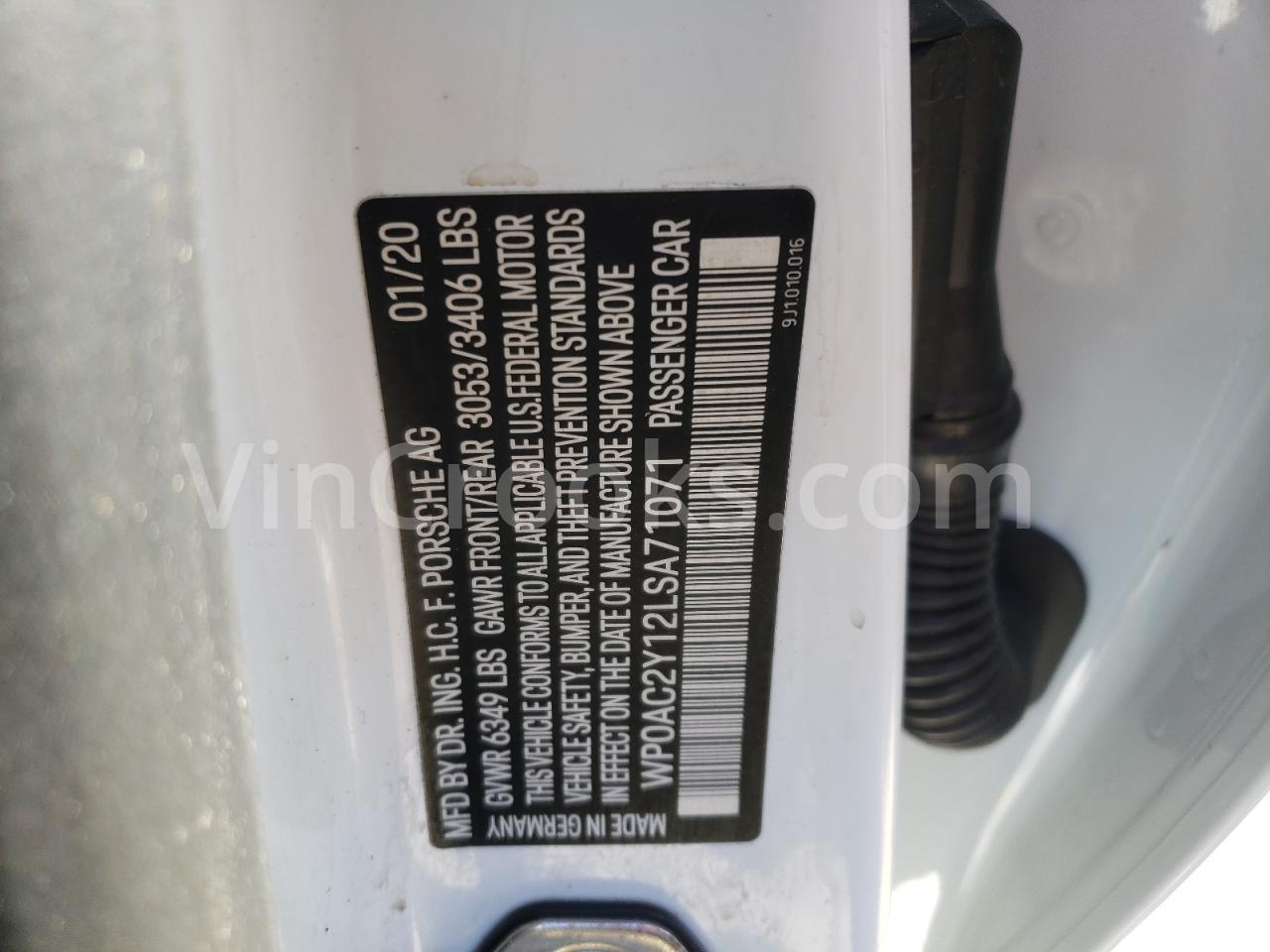 WP0AC2Y12LSA71071