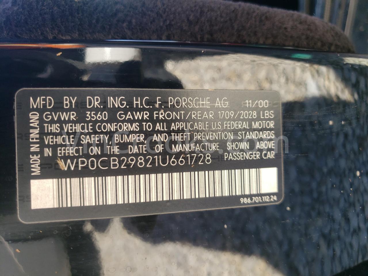 WP0CB29821U661728