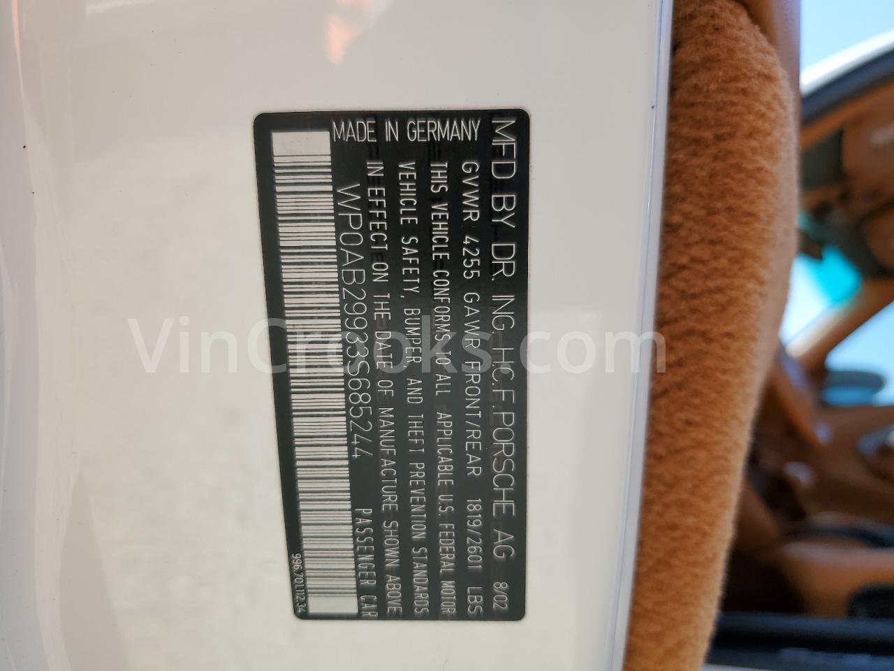 WP0AB29933S685244