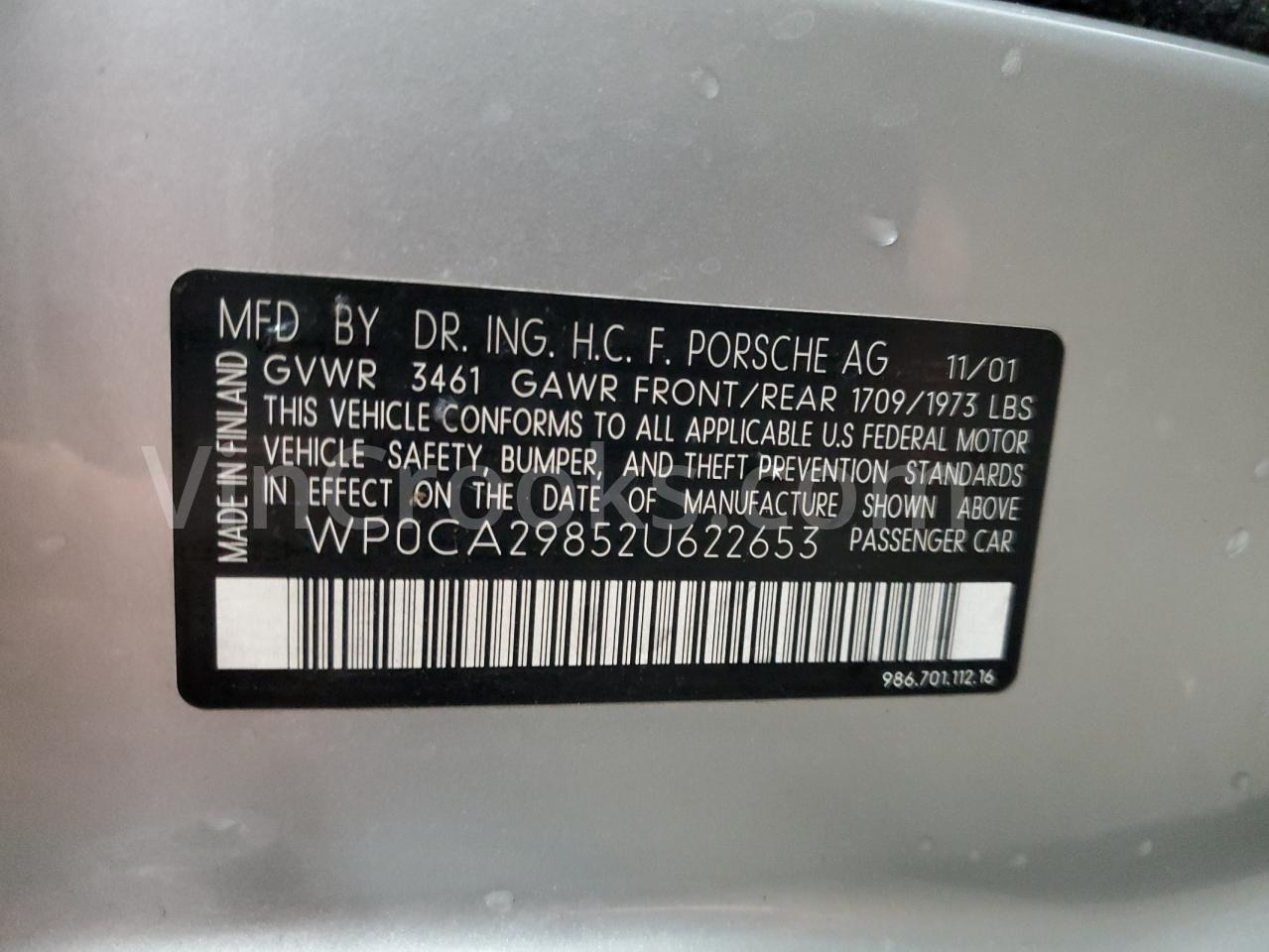 WP0CA29852U622653