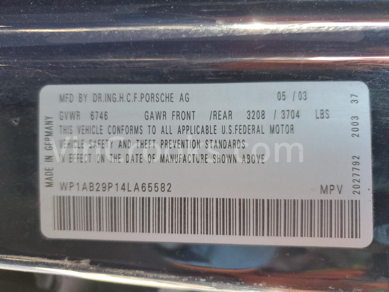 WP1AB29P14LA65582