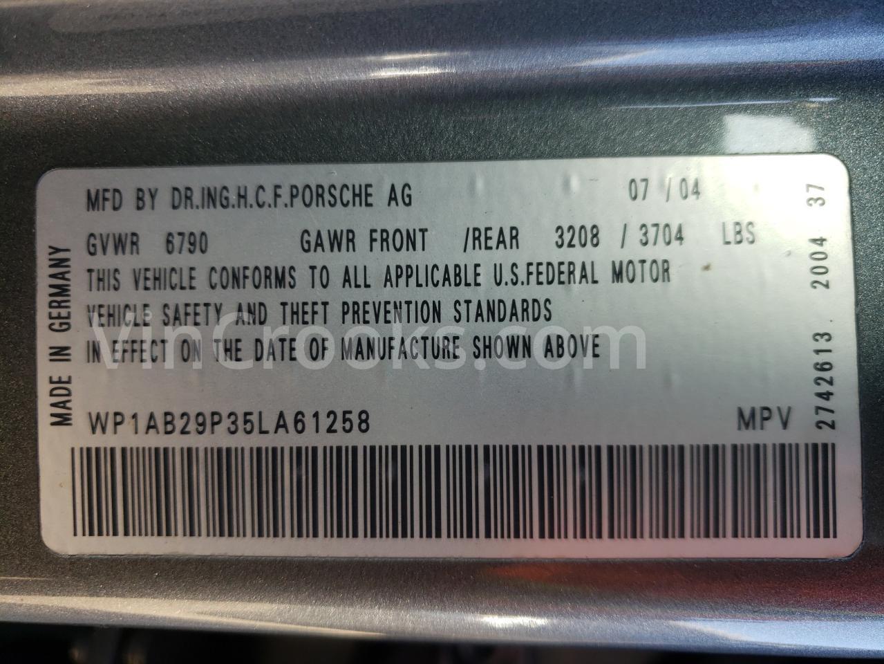 WP1AB29P35LA61258