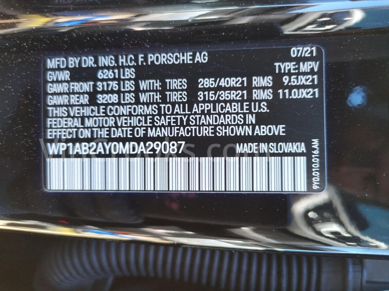 WP1AB2AY0MDA29087