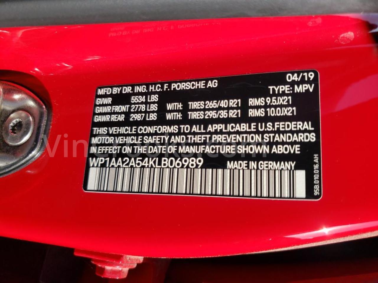 WP1AA2A54KLB06989
