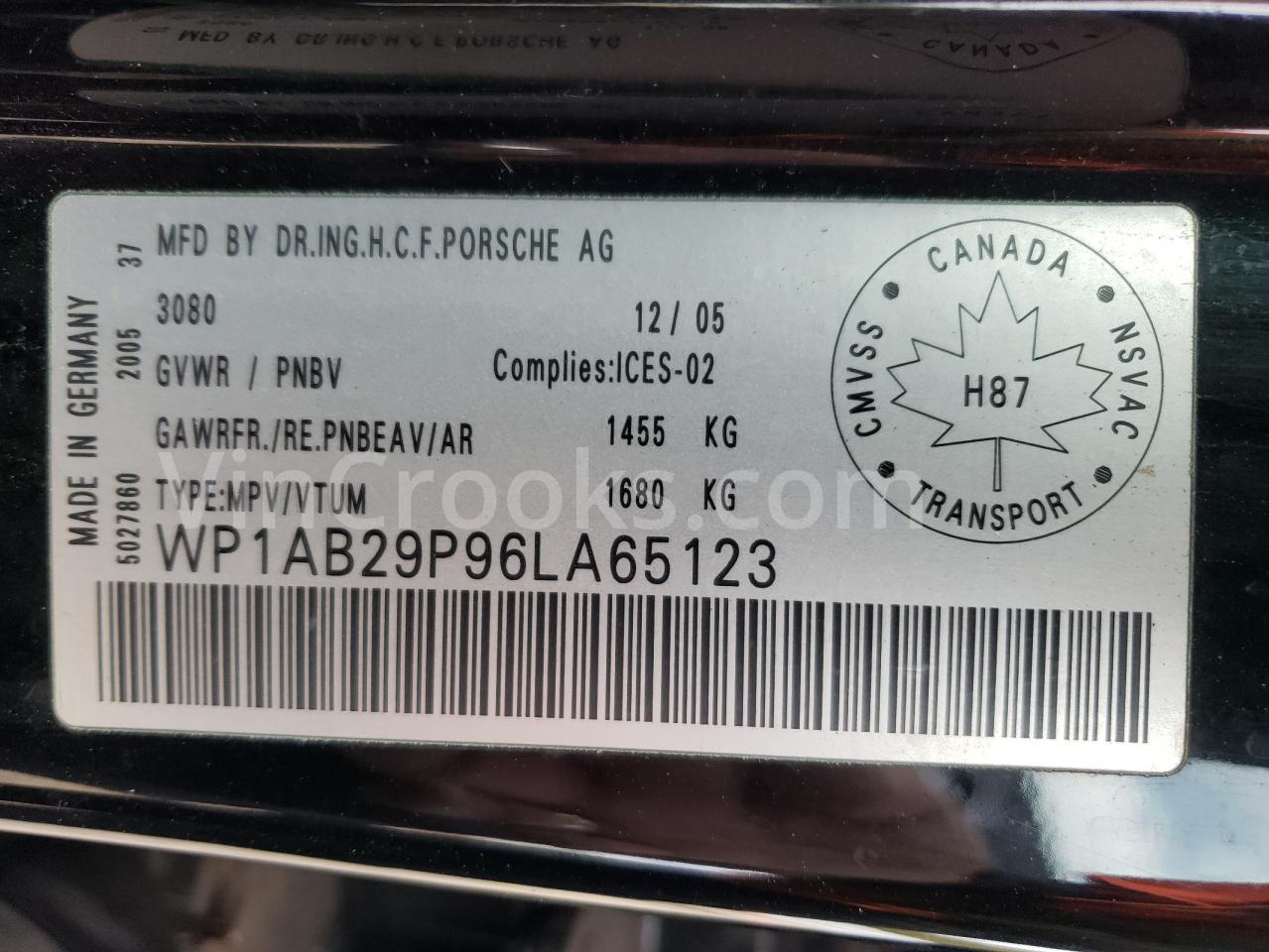 WP1AB29P96LA65123