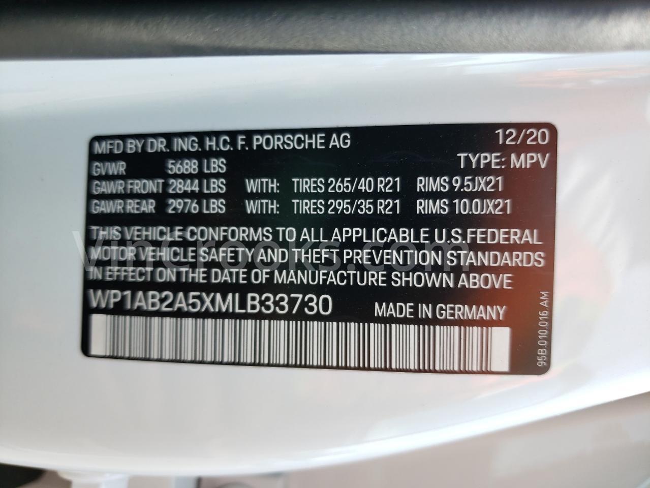WP1AB2A5XMLB33730