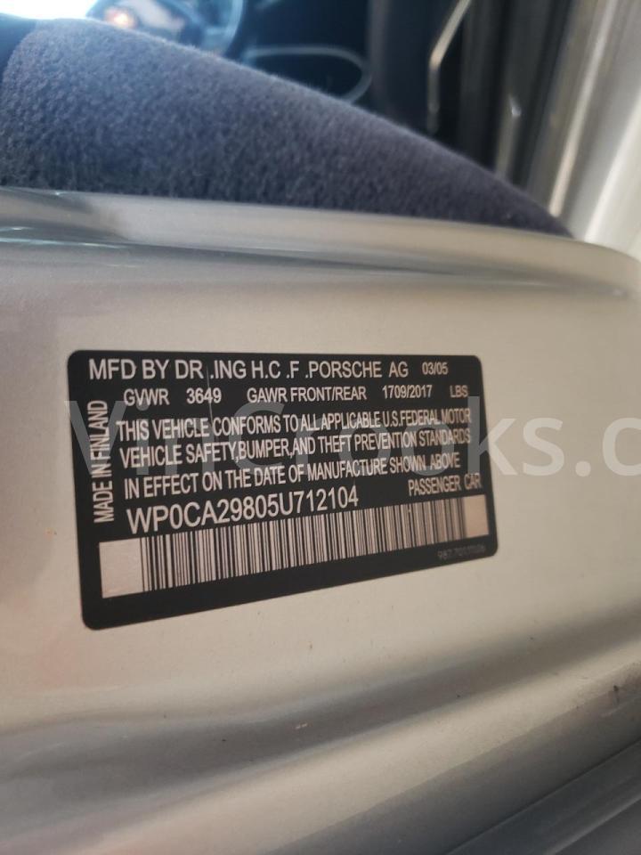 WP0CA29805U712104