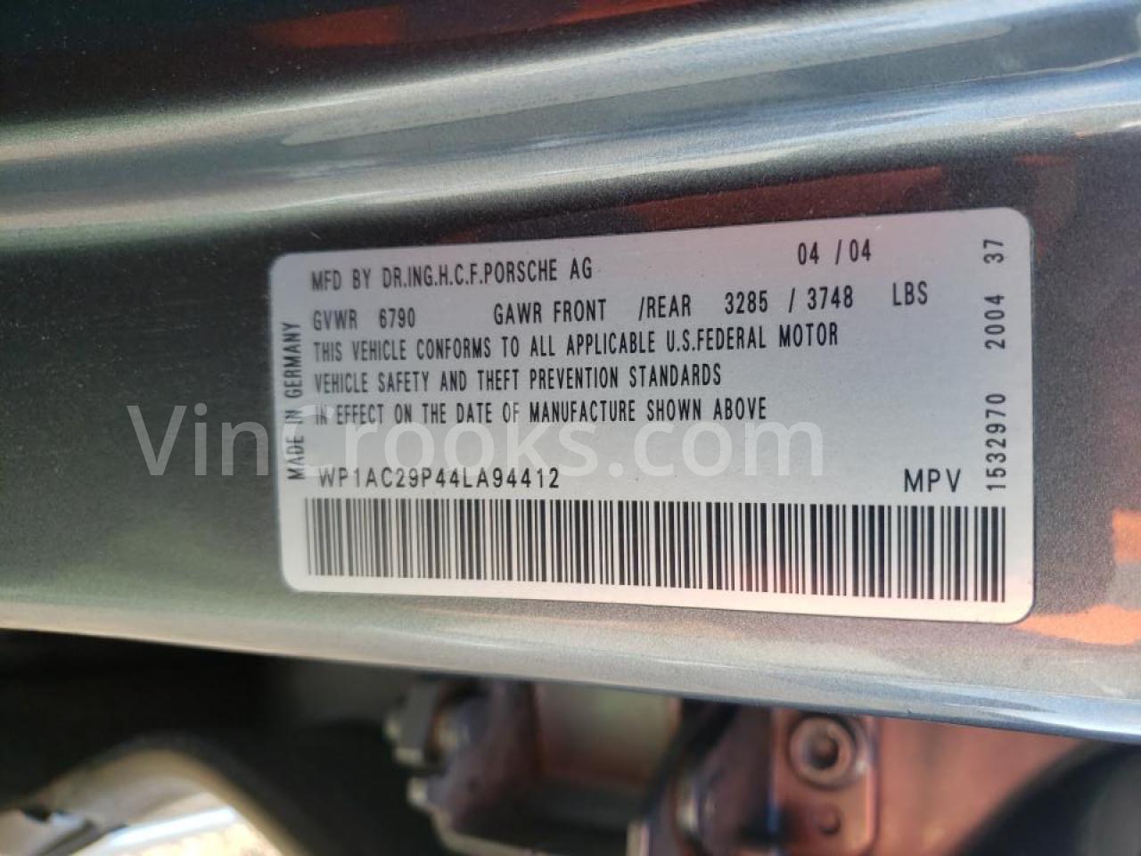 WP1AC29P44LA94412