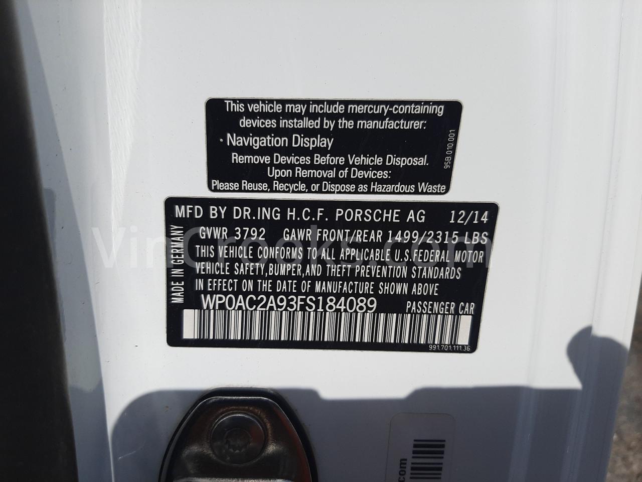 WP0AC2A93FS184089