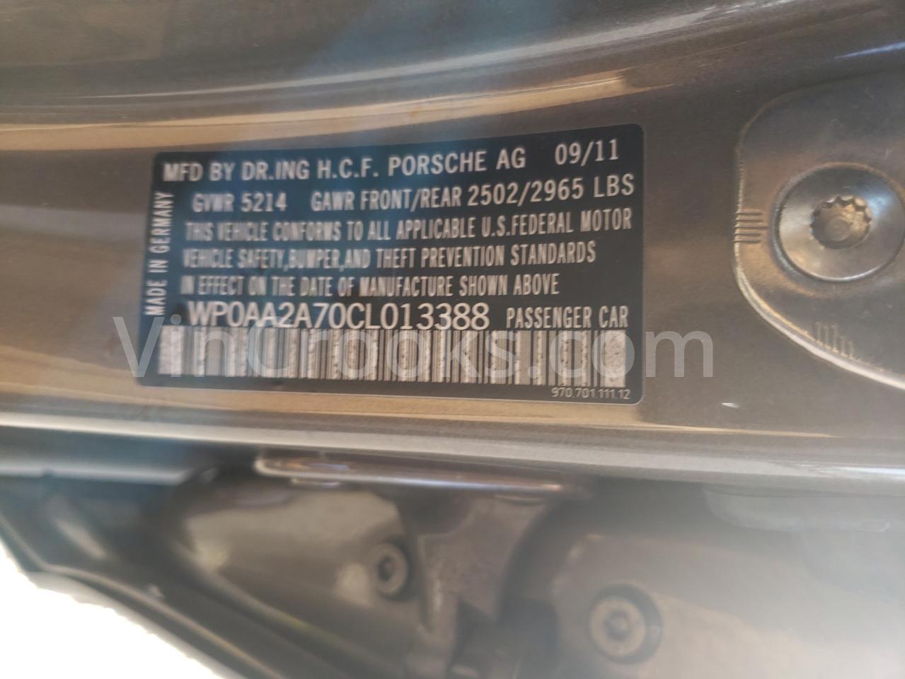 WP0AA2A70CL013388