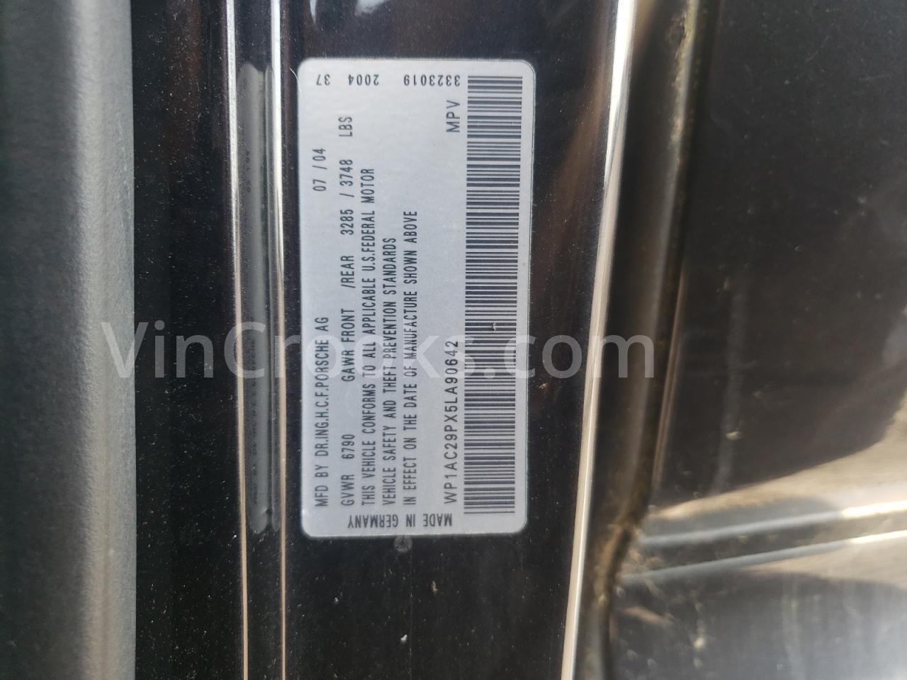 WP1AC29PX5LA90642