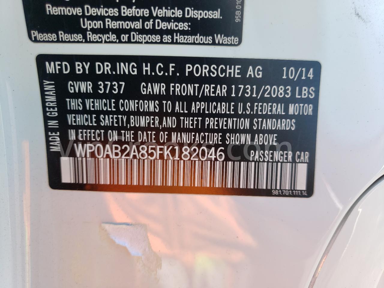 WP0AB2A85FK182046