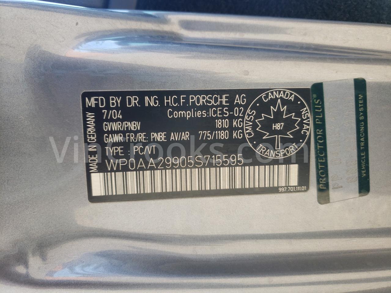 WP0AA29905S715595