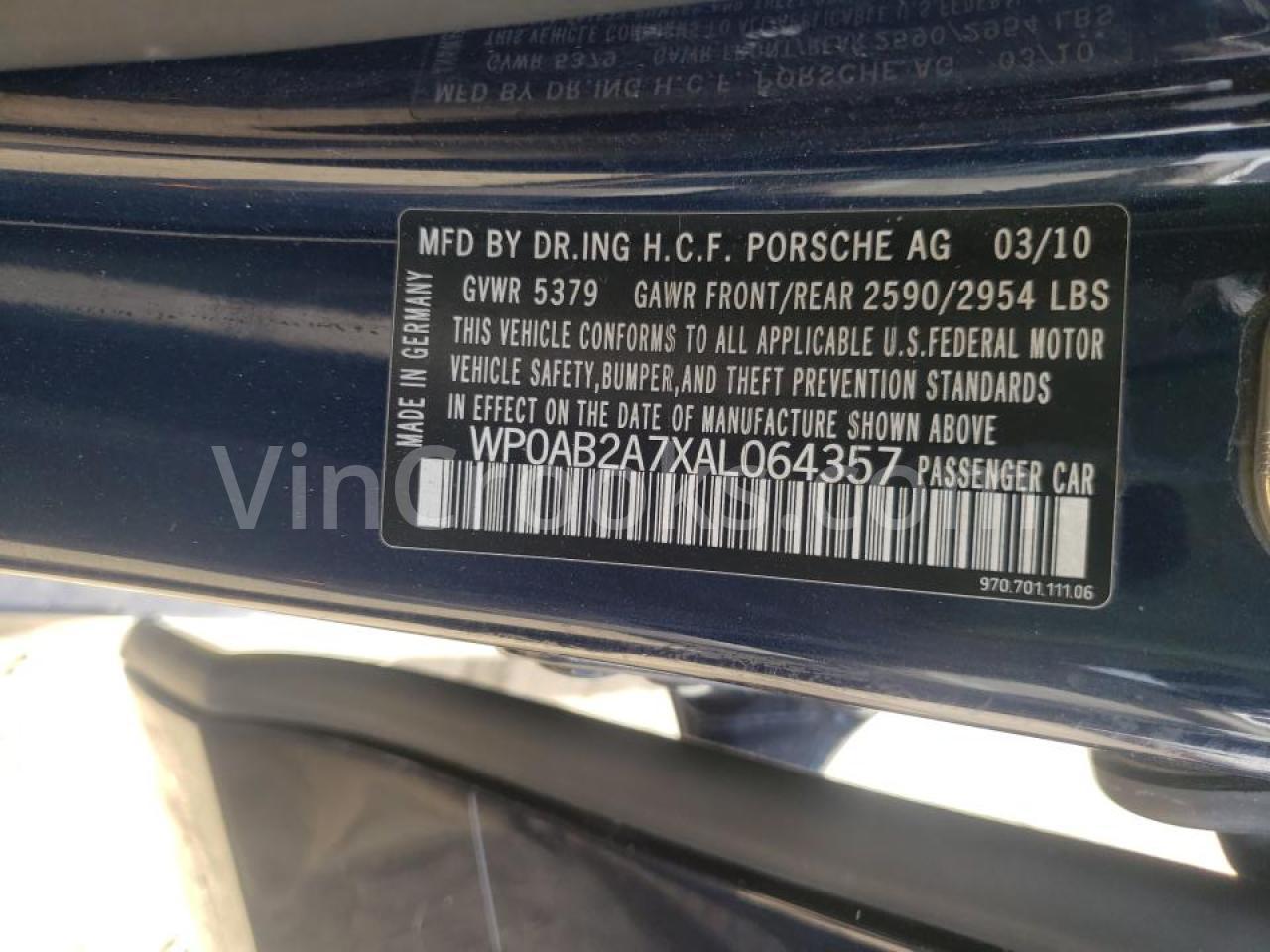 WP0AB2A7XAL064357