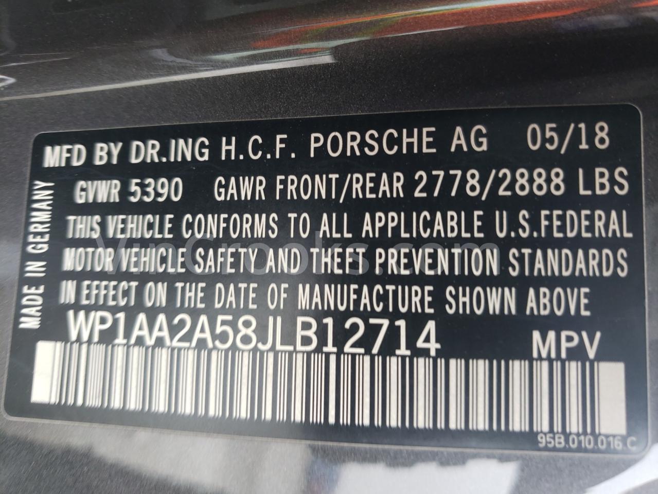 WP1AA2A58JLB12714