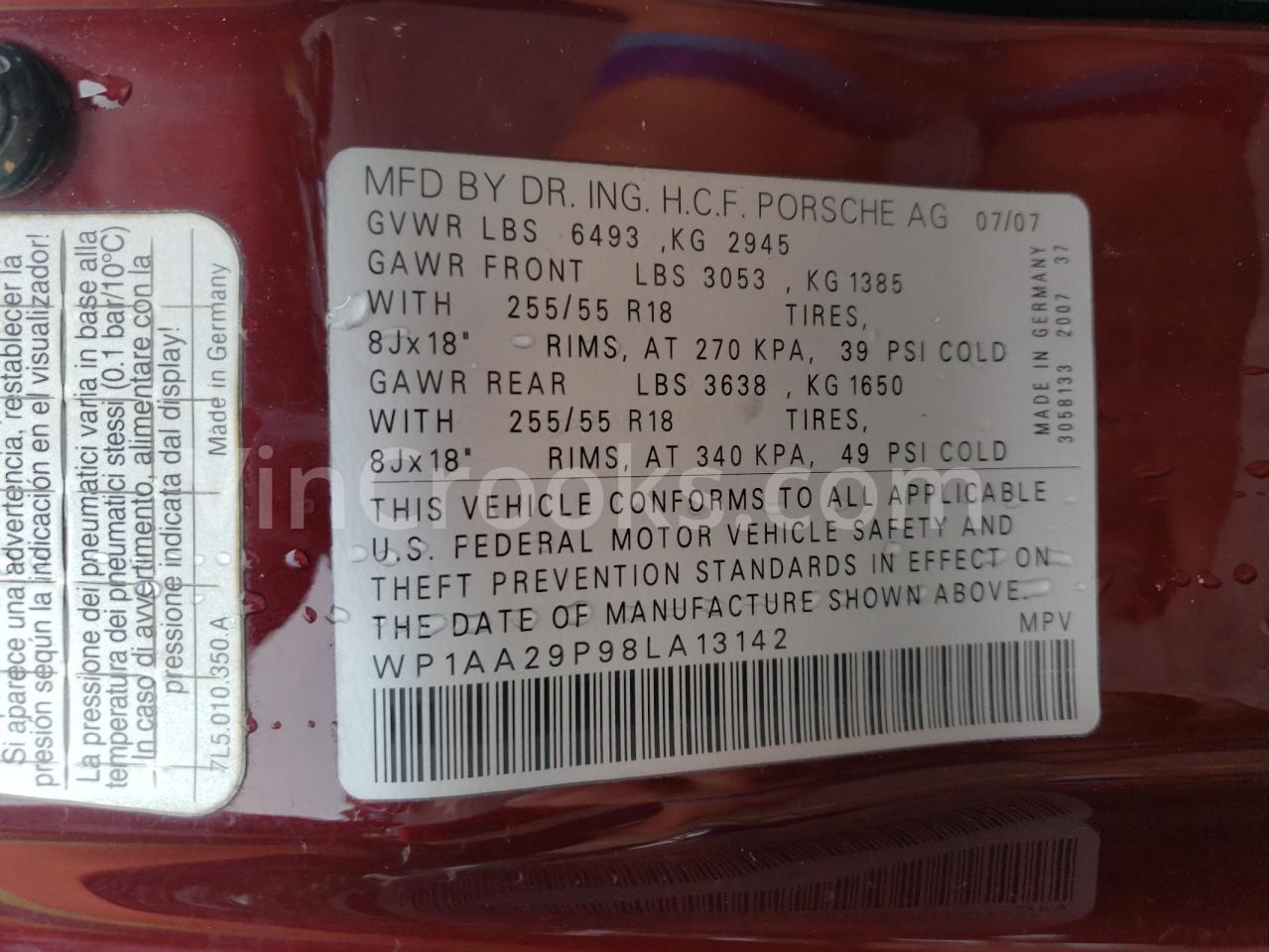 WP1AA29P98LA13142